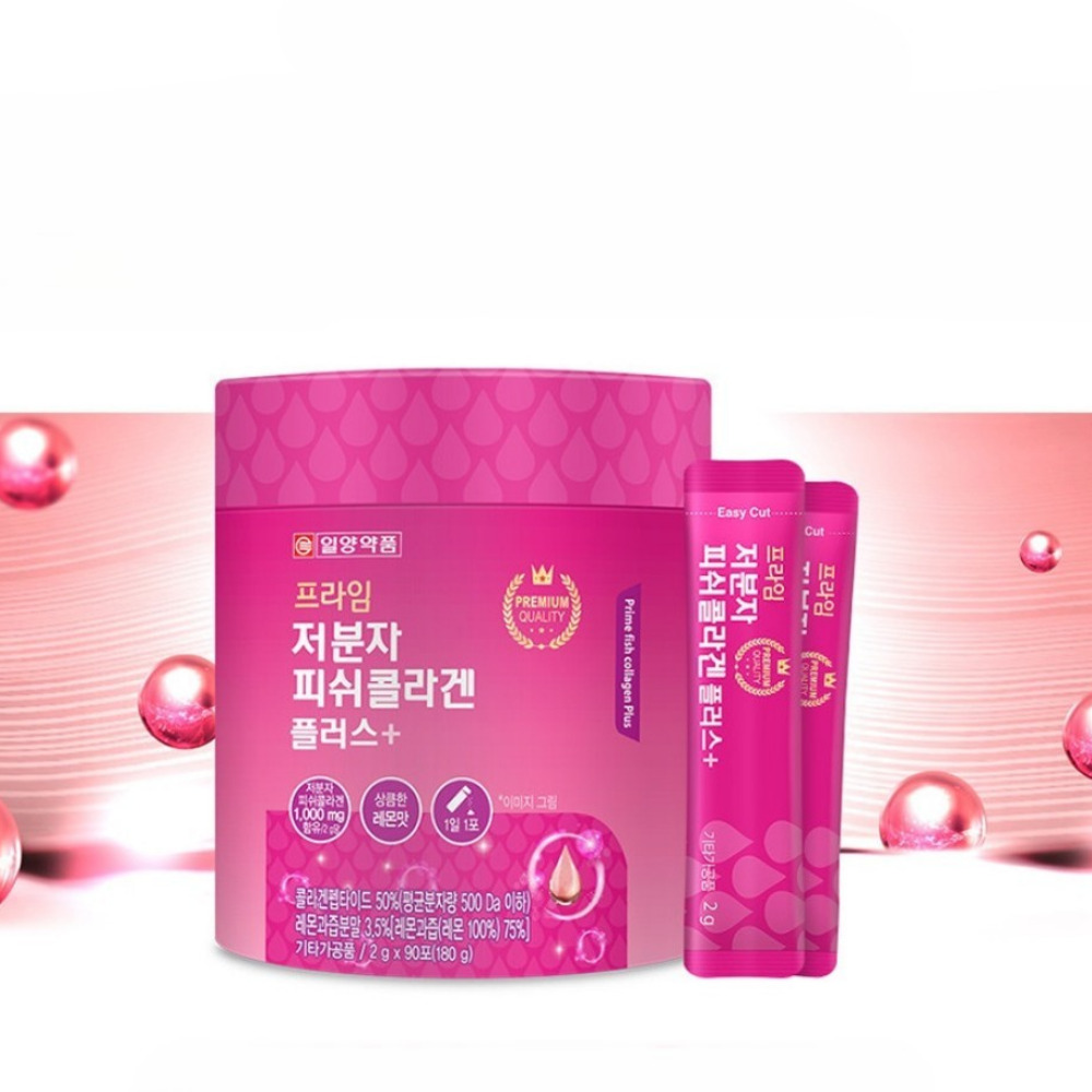일양약품 프라임 저분자 피쉬콜라겐 플러스 프리미엄 가루 트리펩타이드 2g 90포, 1개 - 상품 이미지