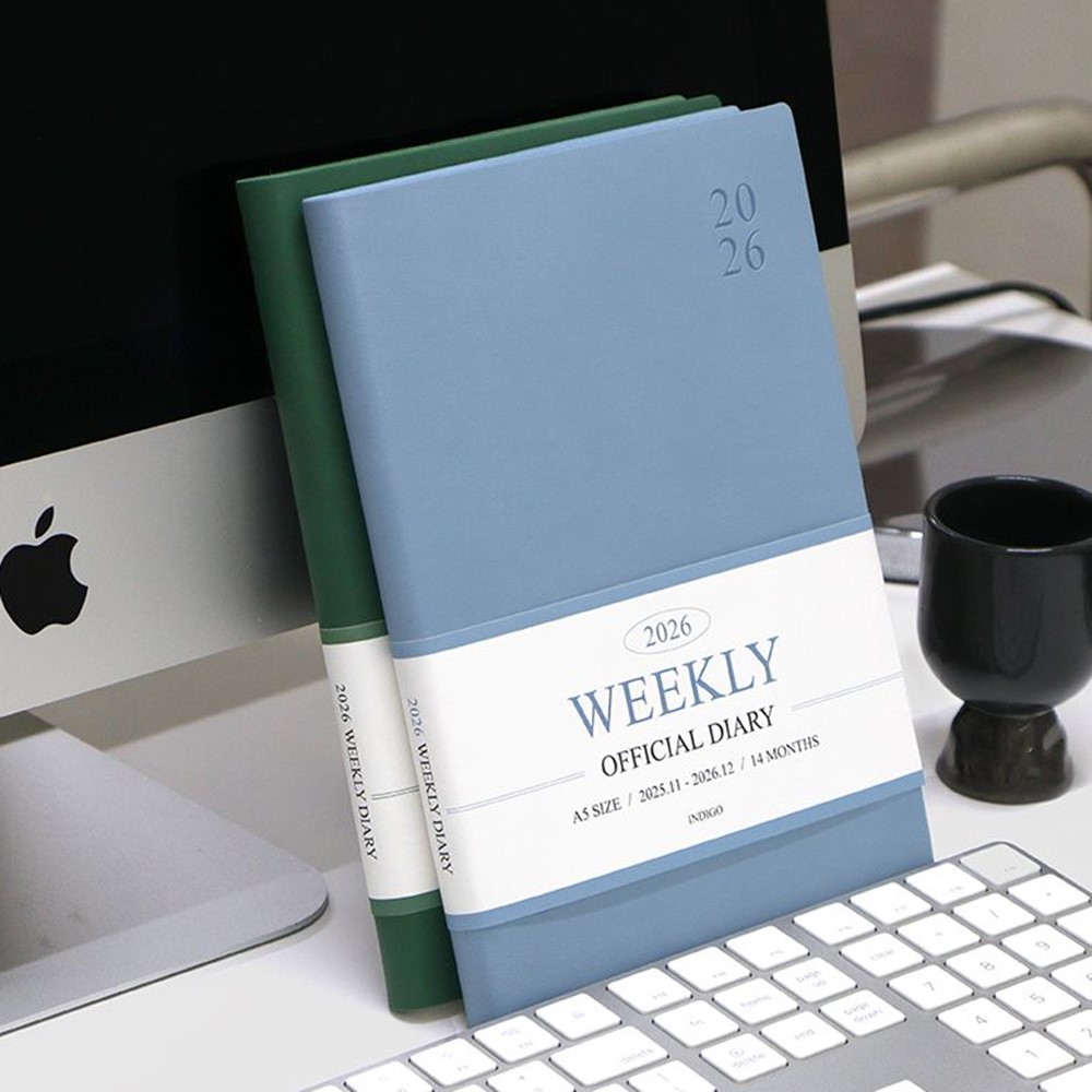 2026 다이어리 위클리 A5 2026년 교무수첩 직장인 업무수첩 26년 주간 오피셜 인디고 상세 이미지 4