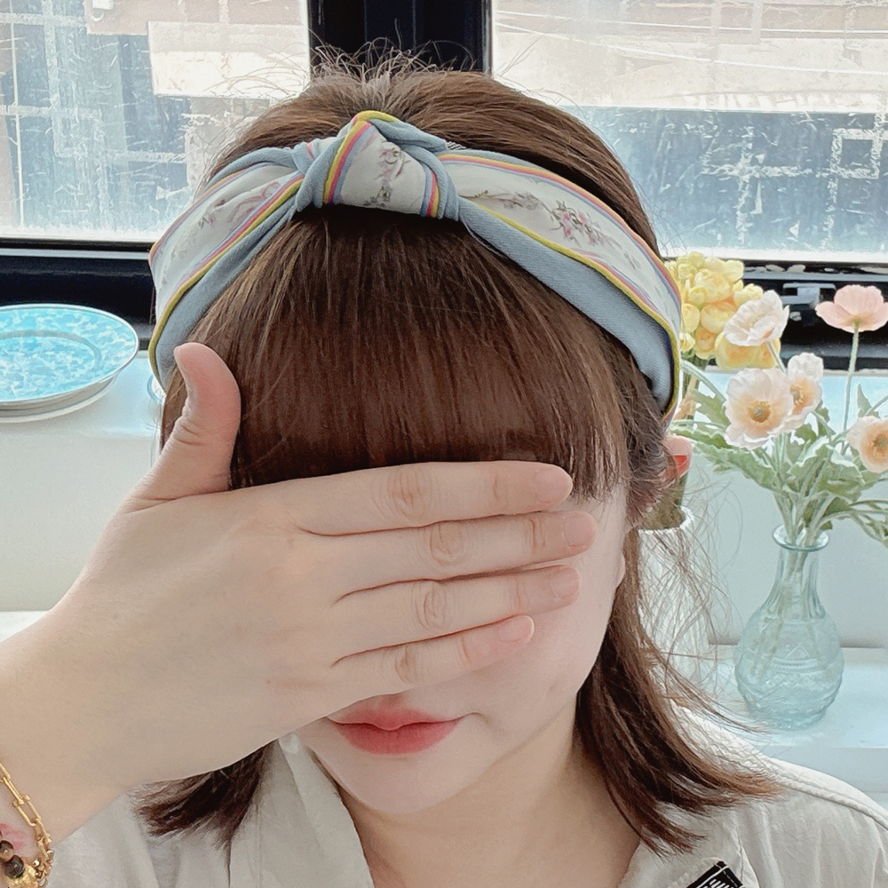 데님플라워잔꽂 머리띠 반다나헤어밴드 넓은머리띠 터번 헤어밴드 헤어스카프 헤어악세사리 이미지 8