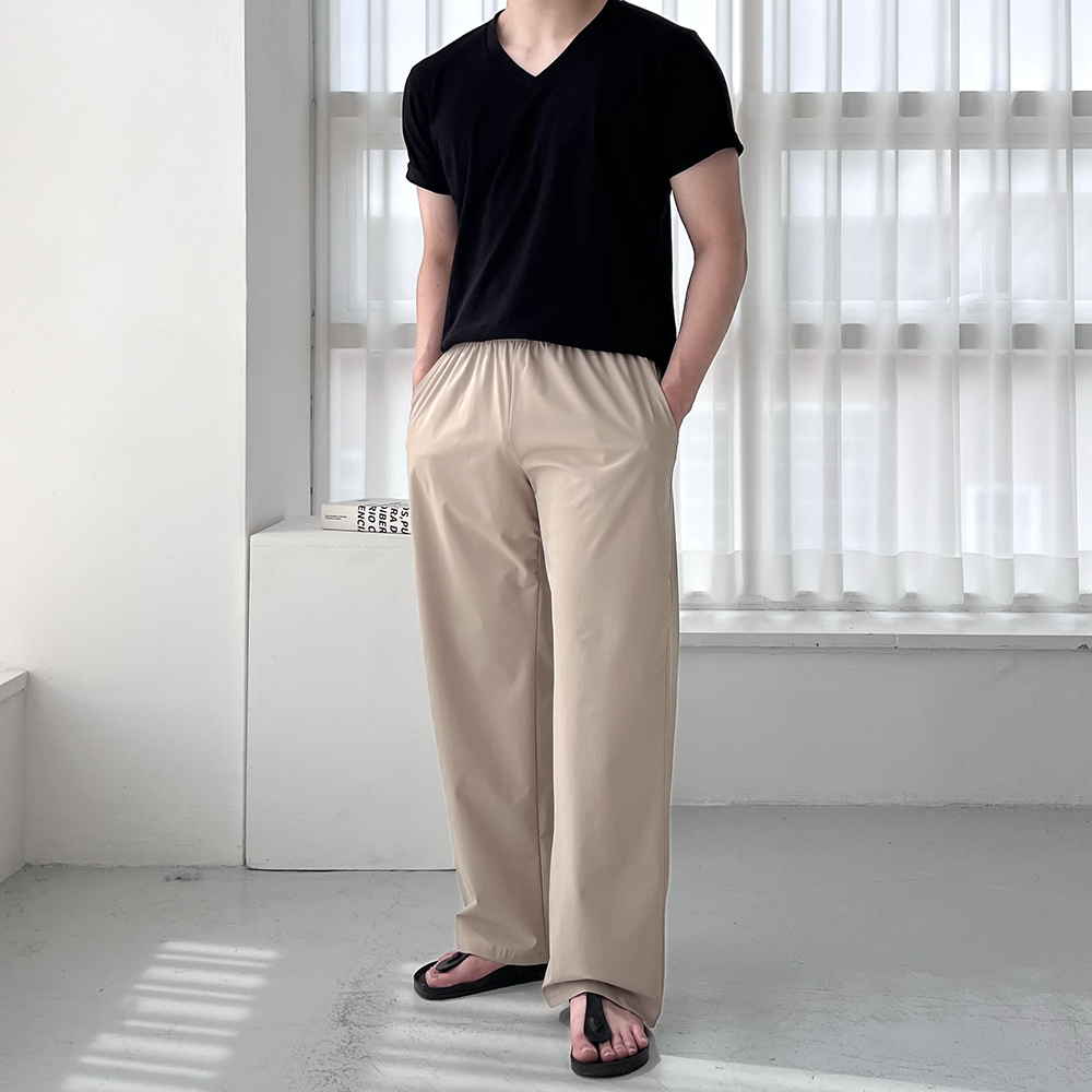 1+1 남자브이넥반팔티 무지티셔츠 20수반팔 흰색면티 이미지 2