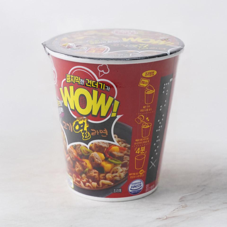 메가마트 오뚜기 WOW고기 열라면 컵라면 소컵 80g - 상세 이미지 2