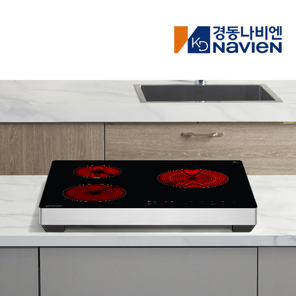 3구 프리스탠드형 하이라이트 라디언트 전기레인지+낮은스탠드