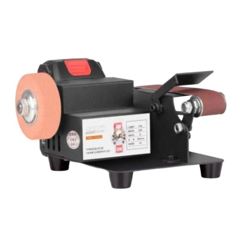 벨트 샌더기 샌딩 연삭 탁상용 날 금속 스핀들 갈기 250W 세트1-배터리 1개+6000wa - 상품 이미지