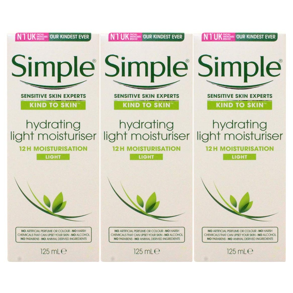 Simple 심플 수분크림 3개입 민감성 피부용 125ml - 상품 이미지
