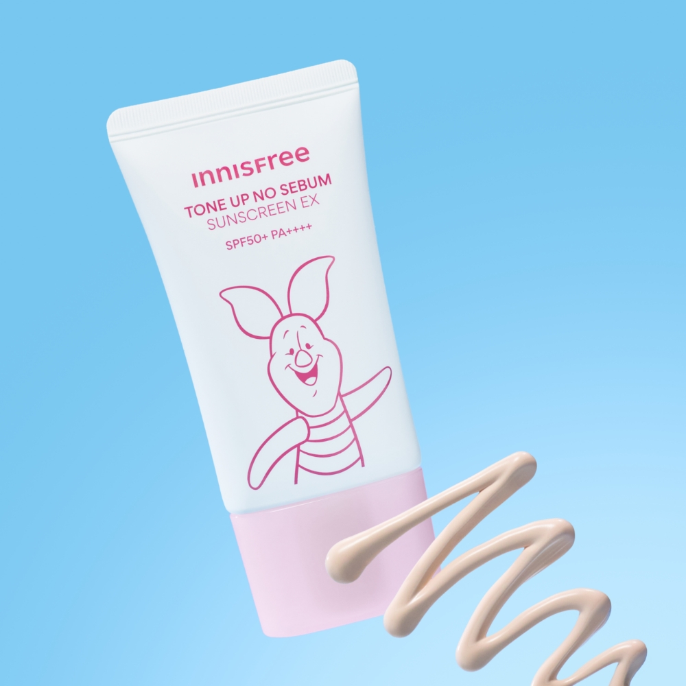 [더블구성] 이니스프리 톤업 노세범 선스크린 SPF50+ PA4+ 곰돌이 푸 에디션 60ml, 2개 이미지 4