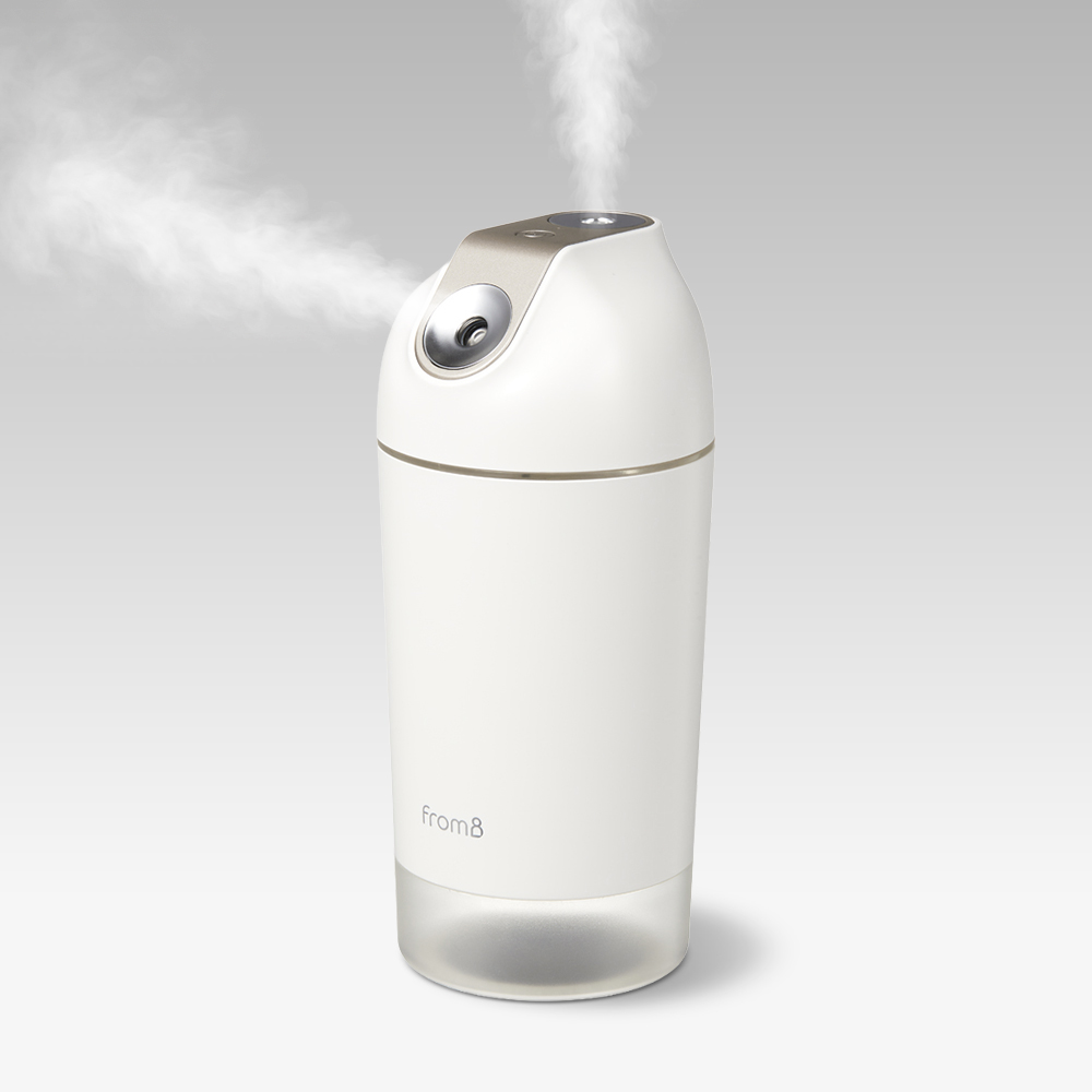 프롬비 미니 탁상용 휴대용 무선 가습기 더블미스트 500ml FA128 화이트