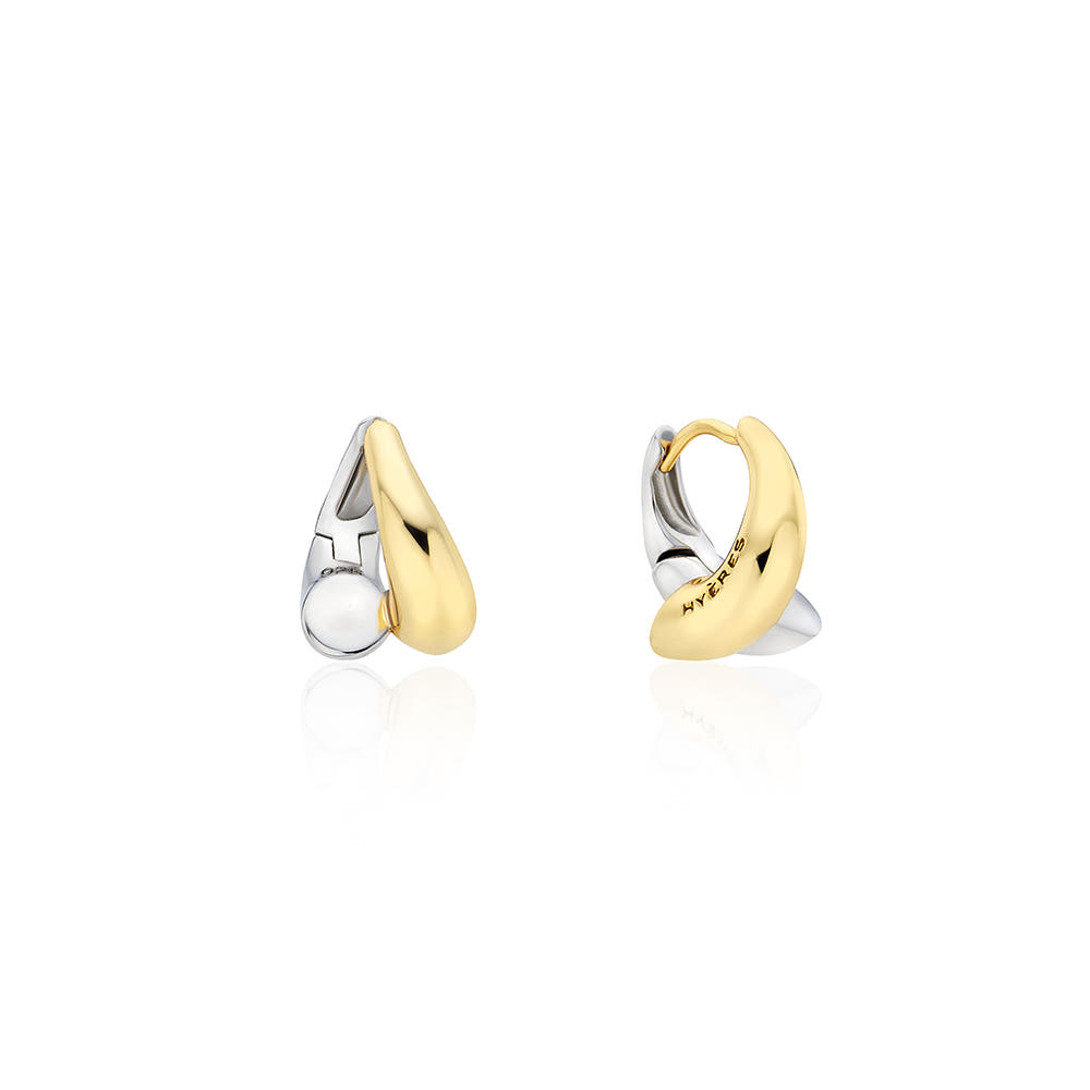 [바이이에르] [925 silver] Edge cross one touch earrings (Combi) BH6E45623C9XXX - 상세 이미지 2
