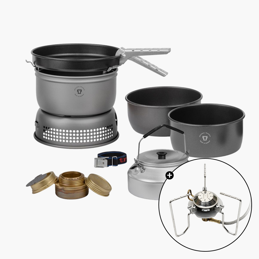 트란지아 스톰쿡셋 25-6HA 알콜 버너 TP2 가스 스토브 세트 백패킹 코펠