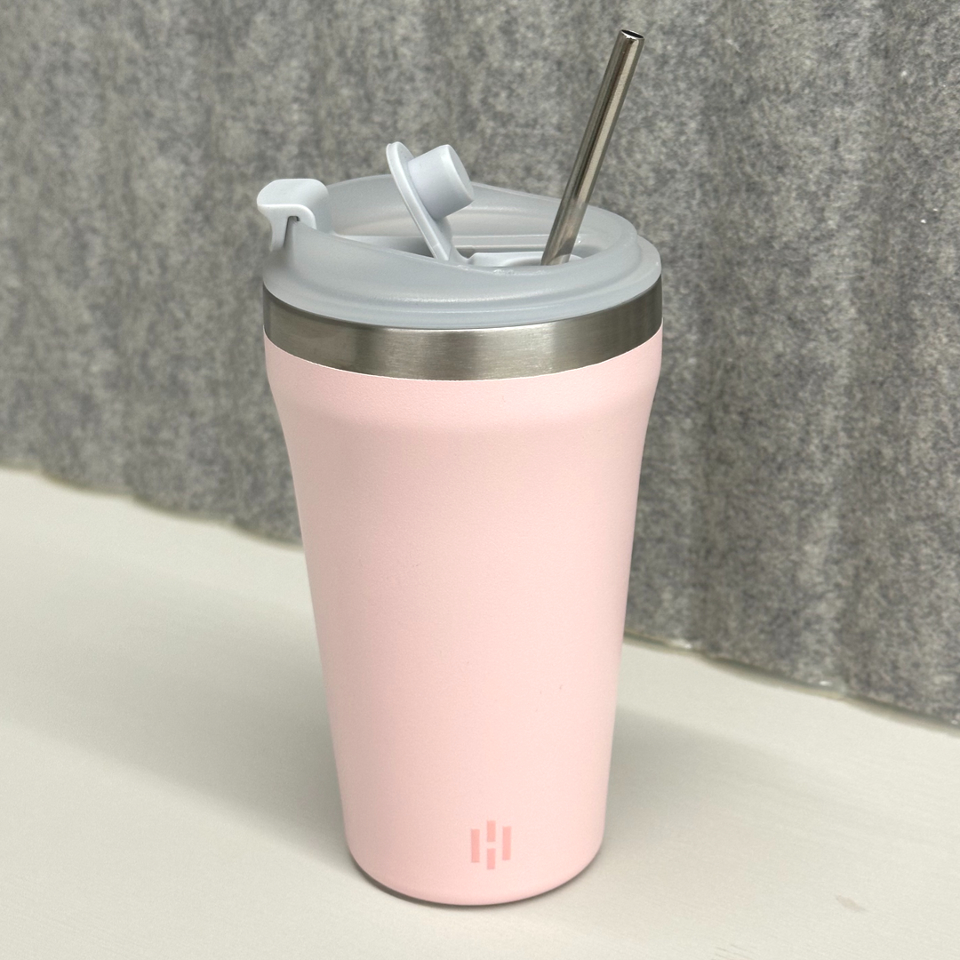해밀로 핏락 밀폐형 소형 텀블러 얼죽아 스텐 보온 보냉 355ml, 핑크, 1개 - 상세 이미지 4