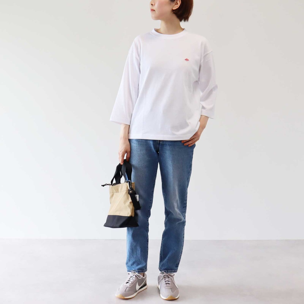 단톤 여성 라운드넥 7부 티셔츠 25FW DT-C0131TCB 흰색 XS - 상세 이미지 2