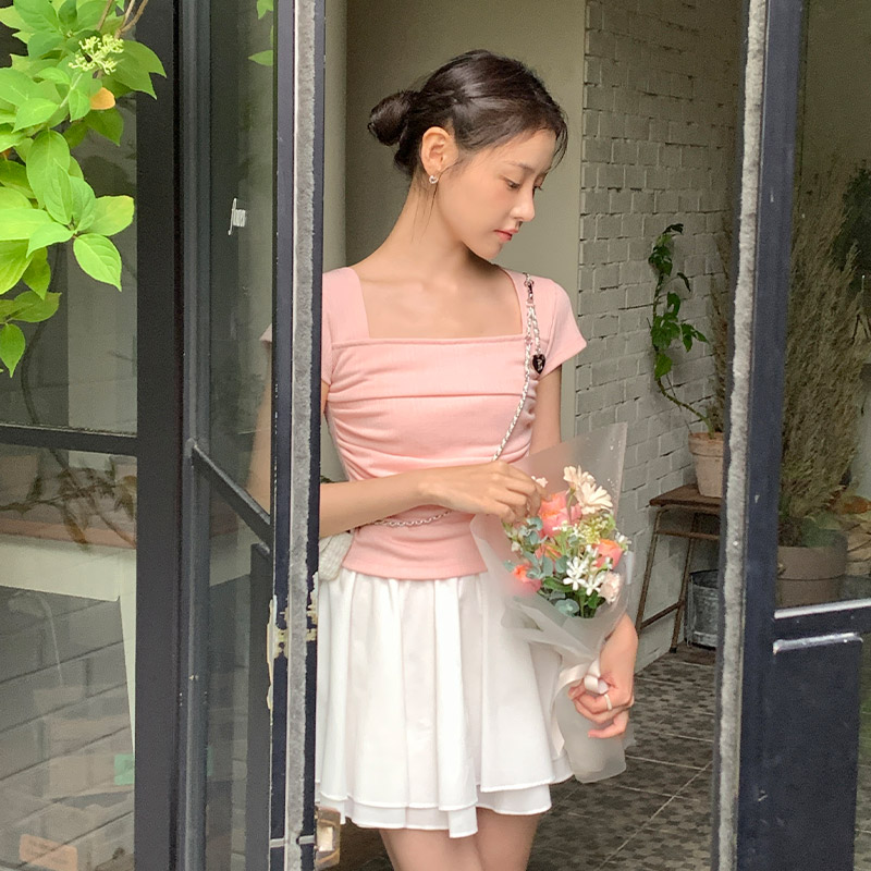 리브 스퀘어 셔링 드레이프 반팔티 ts4659 - 상세 이미지 2