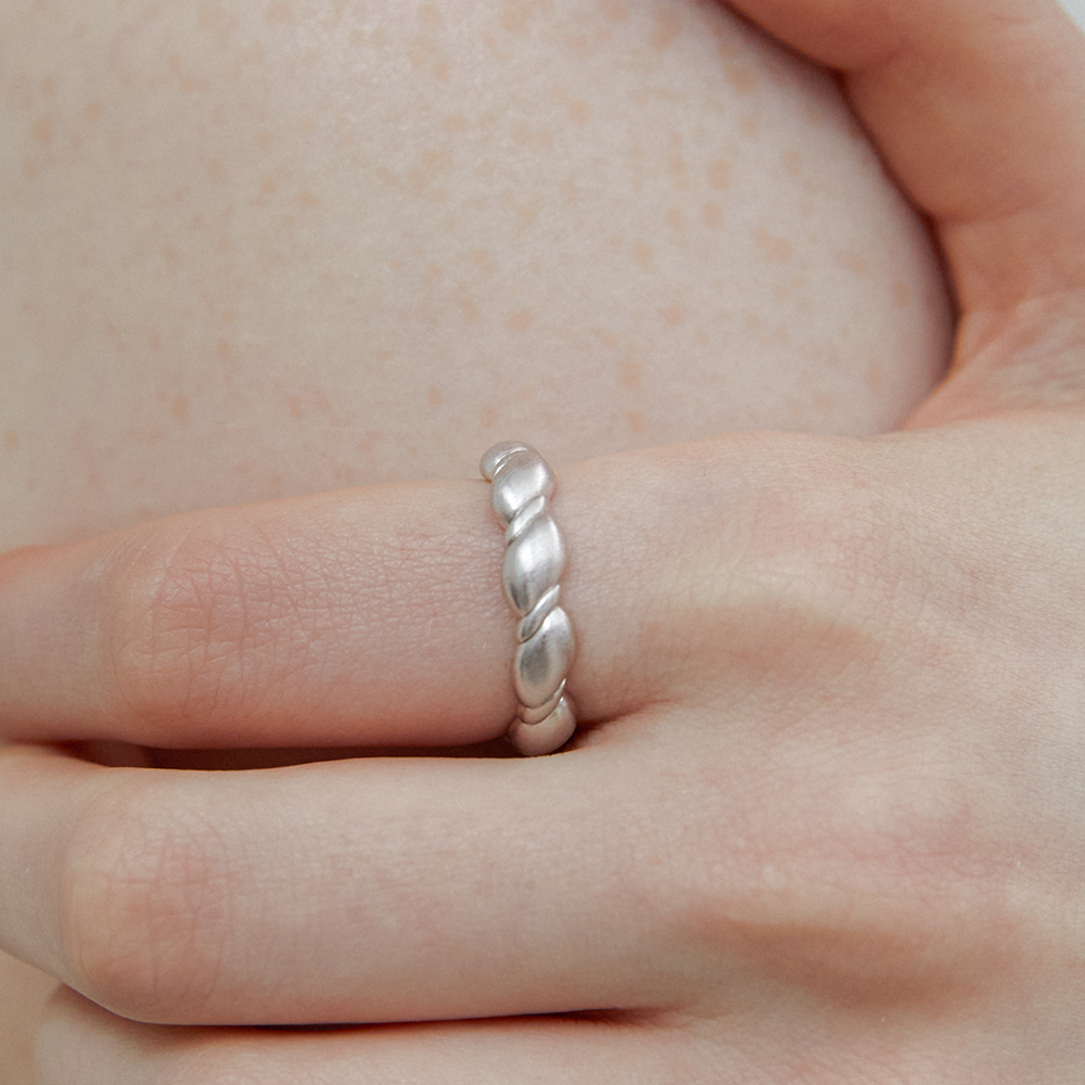 [바이이에르] [925 silver] Rope ring (Matte silver) BH7R56733M9 - 상세 이미지 3