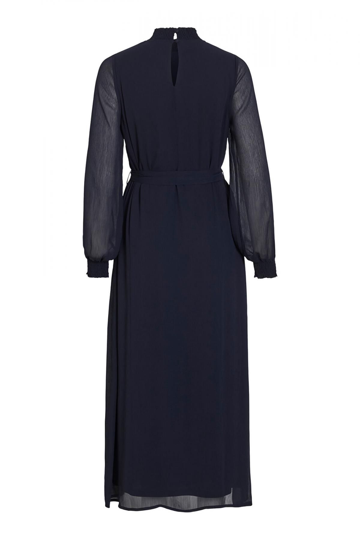 빌라 쉬폰 시스루 벨트 미디 원피스 6442240 AZUL MARINO - 상세 이미지 2