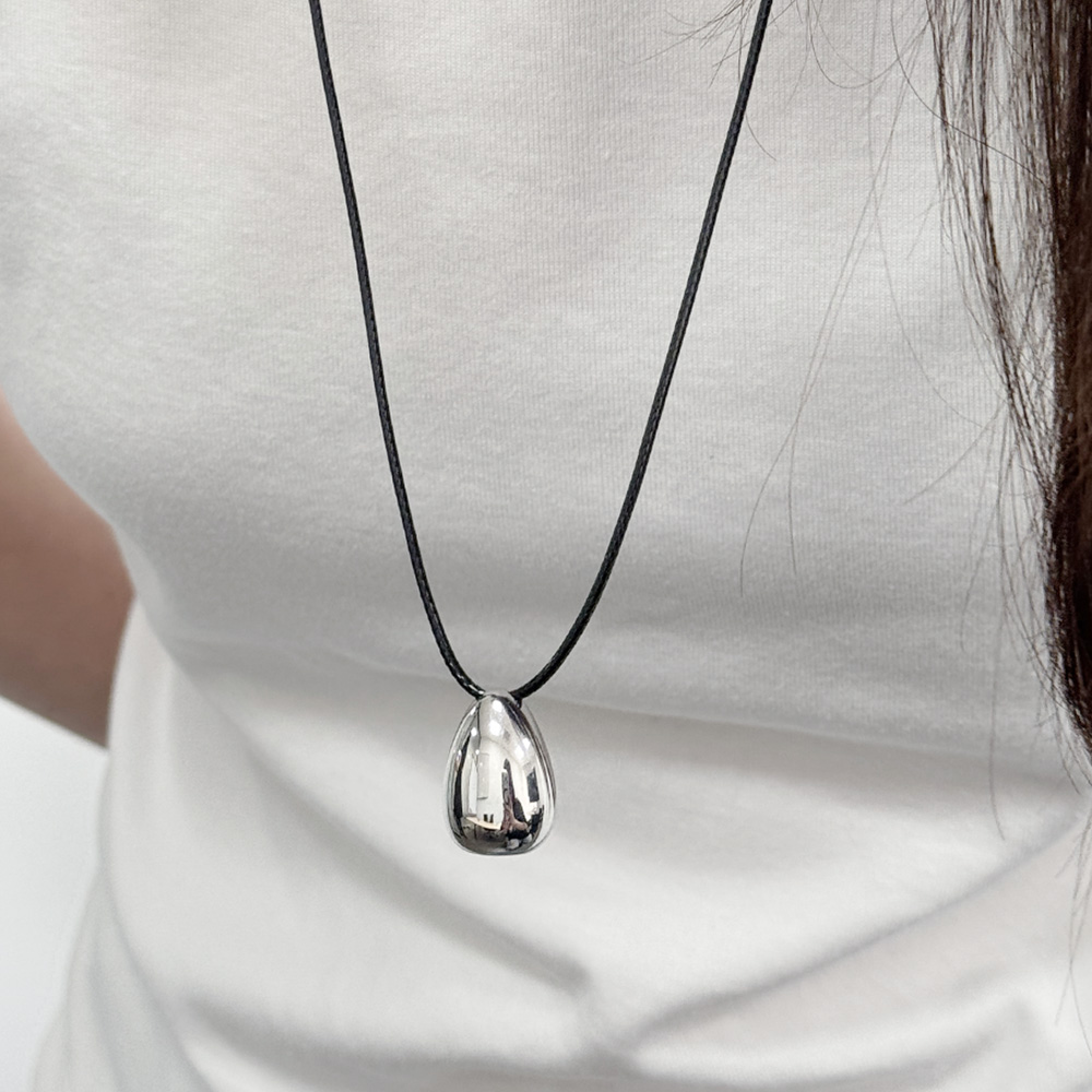 [바이이에르] Egg bell string necklace (Silver) BH7N56739WB000 - 상세 이미지 2