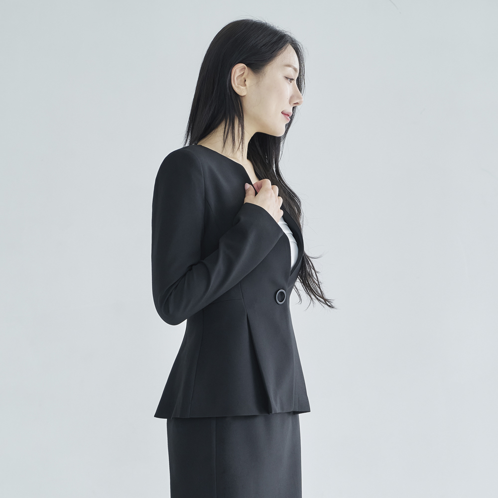 노카라 여성 정장 자켓 싱글 봄 여름 [링] - 상세 이미지 5