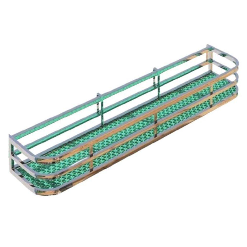 스텐 베란다 화분 다육이 진열 창틀 걸이대 난간 선반 화분대 100x36x15cm 각진 304스텐 - 상품 이미지