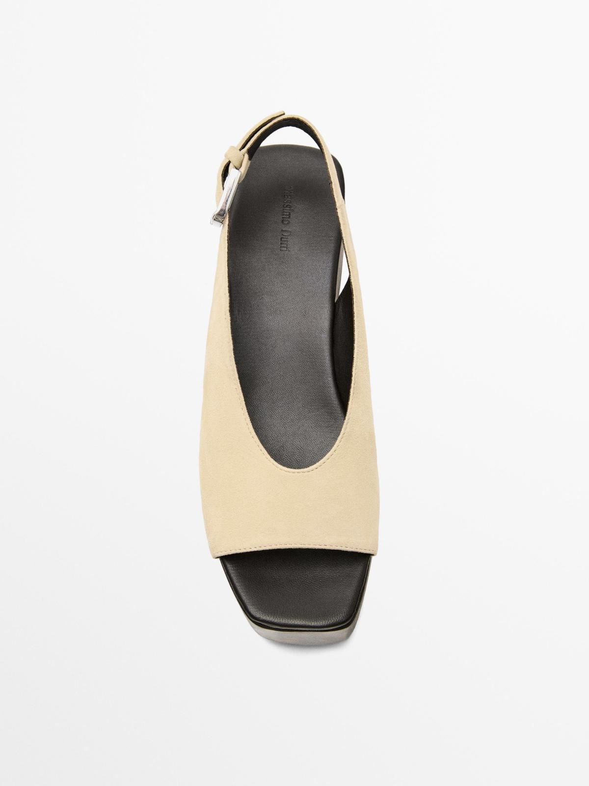 마시모두띠 테크니컬 우드 플랫폼 뮬 웨지 샌들 1651/650 BEIGE - 상세 이미지 3