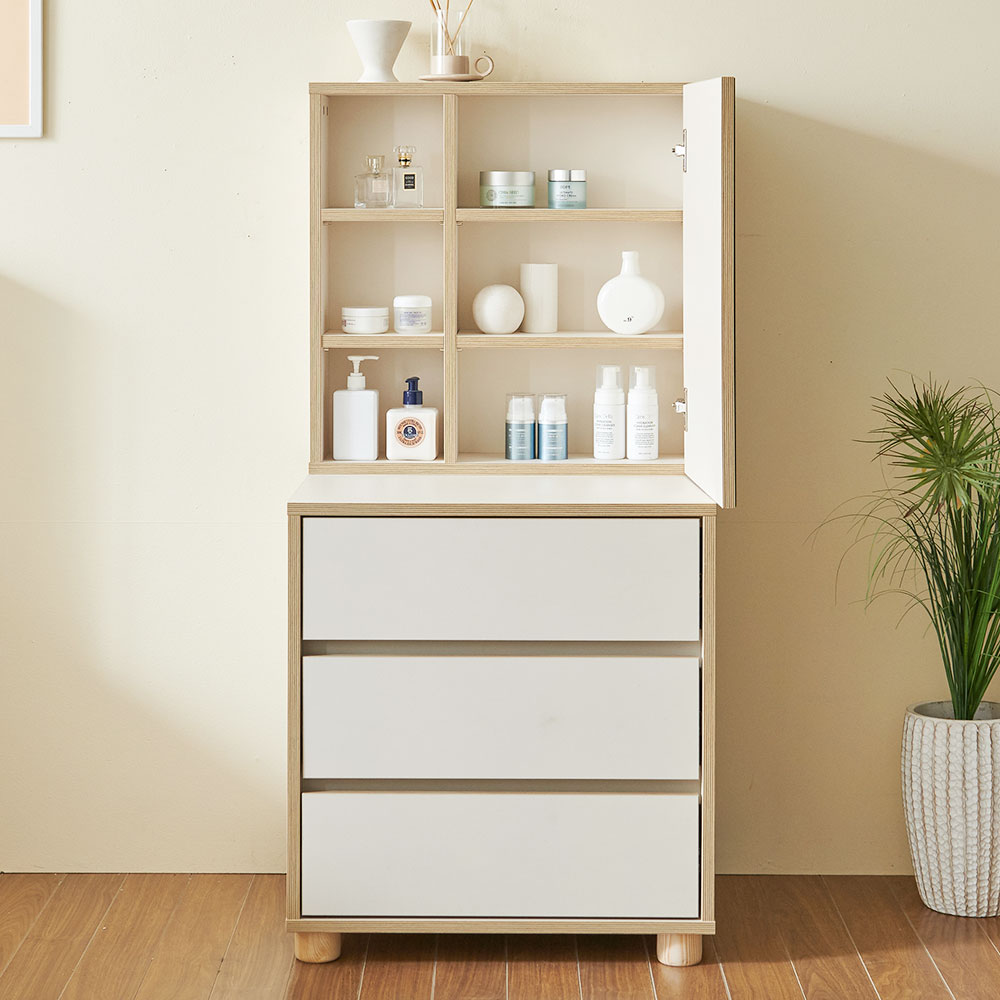 도리 600 화장대 수납 3단 서랍장