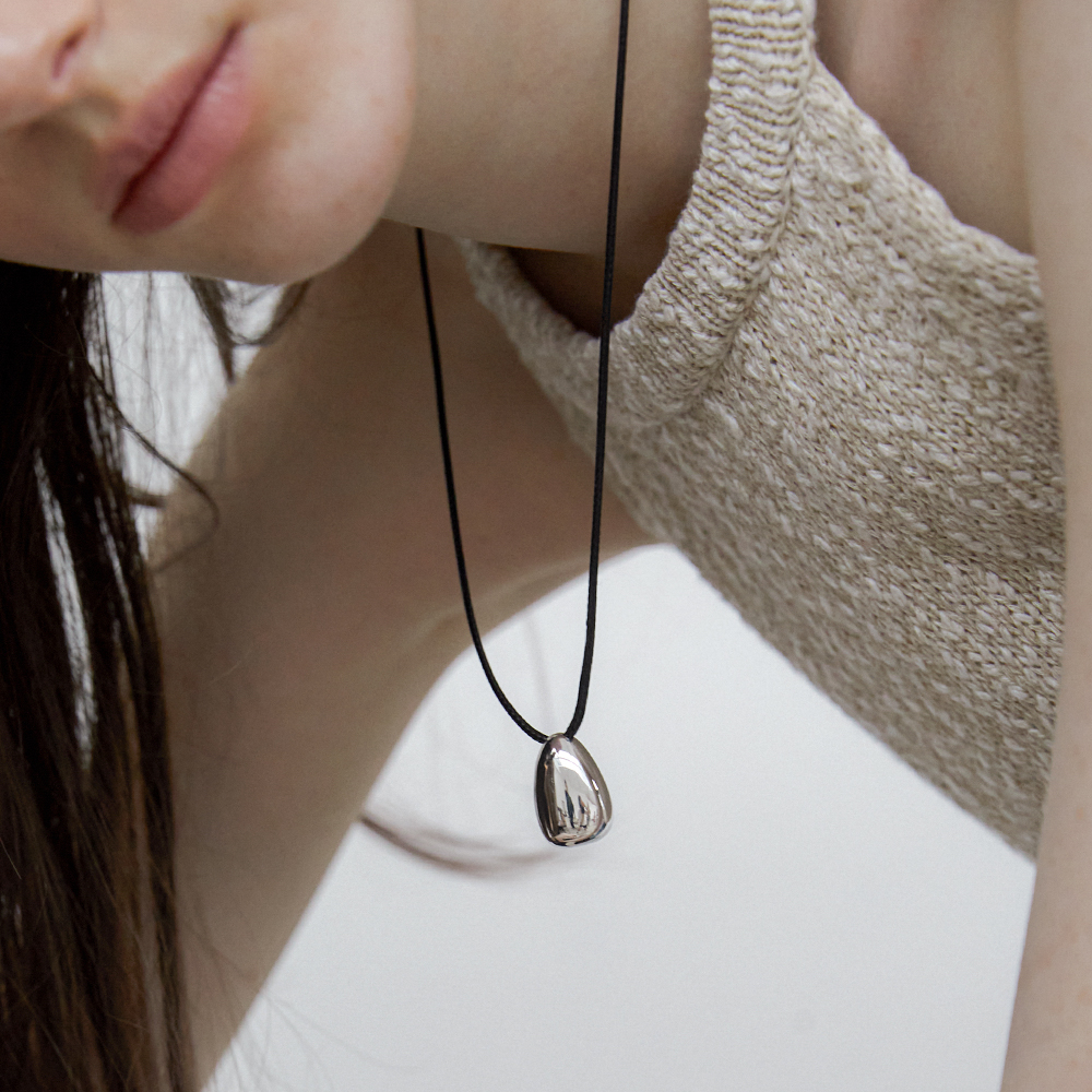 [바이이에르] Egg bell string necklace (Silver) BH7N56739WB000 - 상세 이미지 5