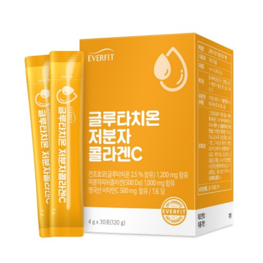내츄럴플러스 에버핏 글루타치온 저분자 콜라겐 C 슈퍼콜라겐골드 4g 30포, 1개 - 상세 이미지 2