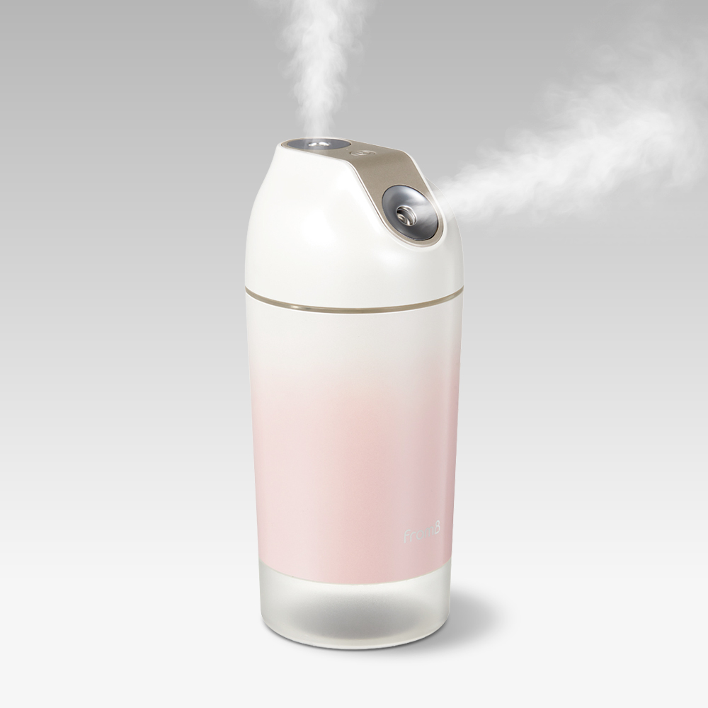 프롬비 미니 탁상용 휴대용 무선 가습기 더블미스트 500ml FA128 로즈핑크