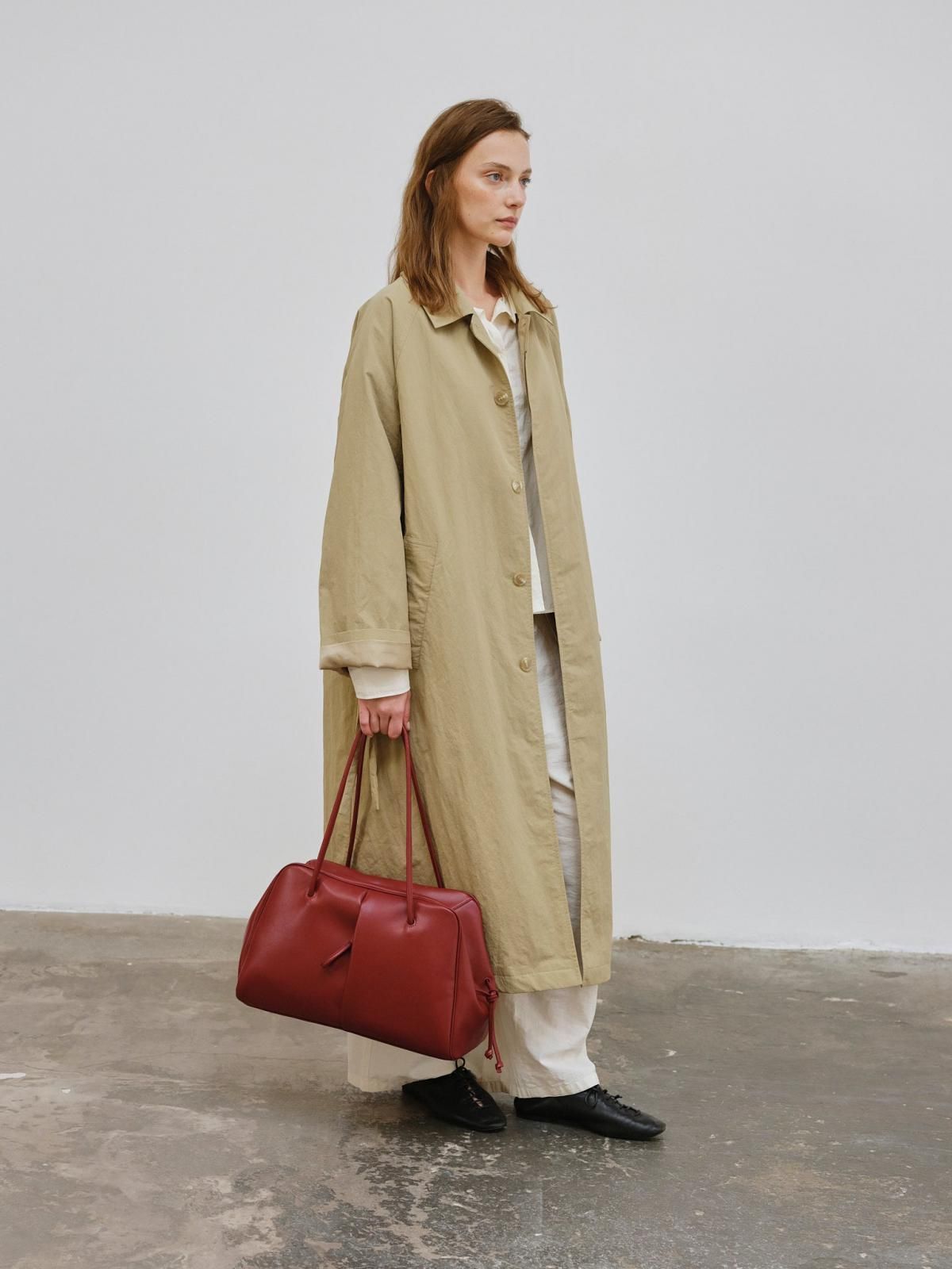 올랜드 프리미엄 비건레더 브루클린 볼링백 55077046387023 CHERRY RED - 상세 이미지 2