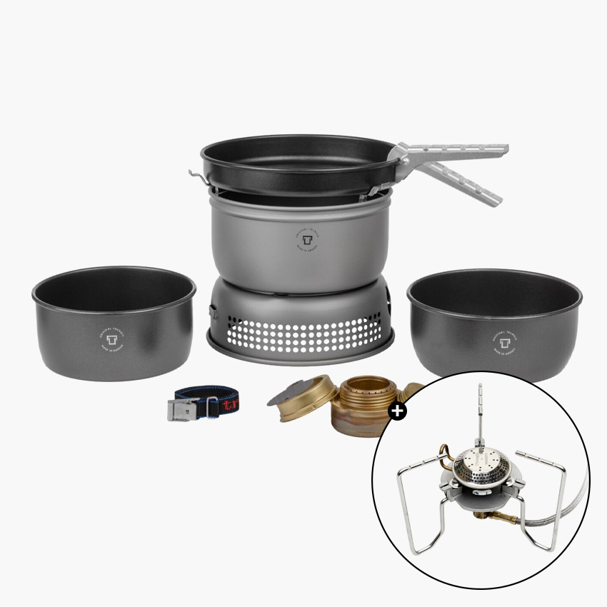 트란지아 스톰쿡셋 25-5HA 알콜 버너 TP2 가스 스토브 세트 백패킹 코펠