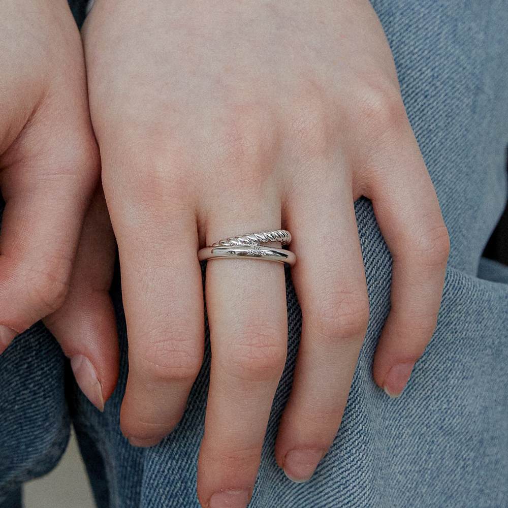 [바이이에르] Twin rope ring (Silver) BH7R56758WB - 상세 이미지 2