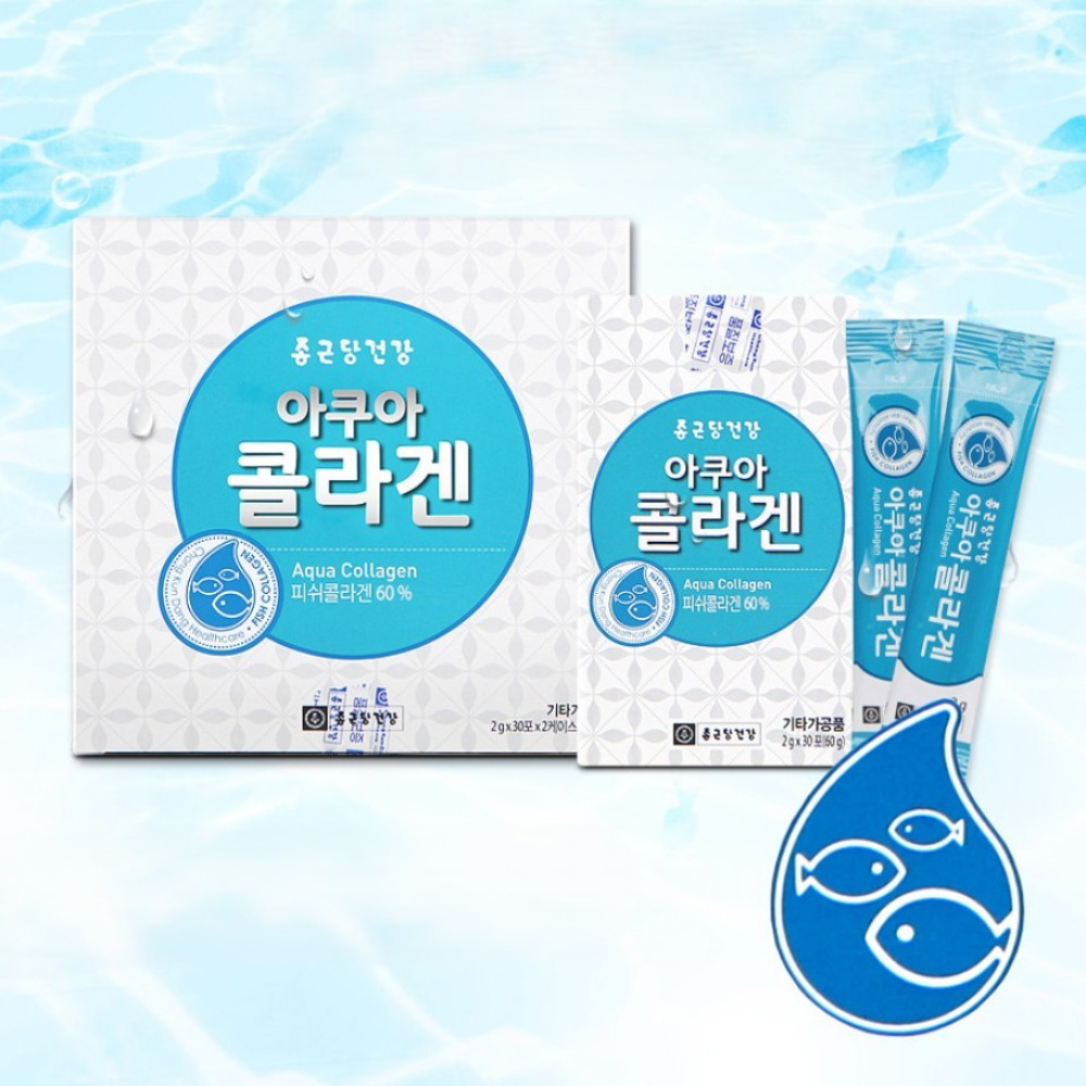 종근당건강 아쿠아 콜라겐 먹는 프리미엄 피쉬 콜라겐 가루 2g 60포, 2개 - 상세 이미지 3