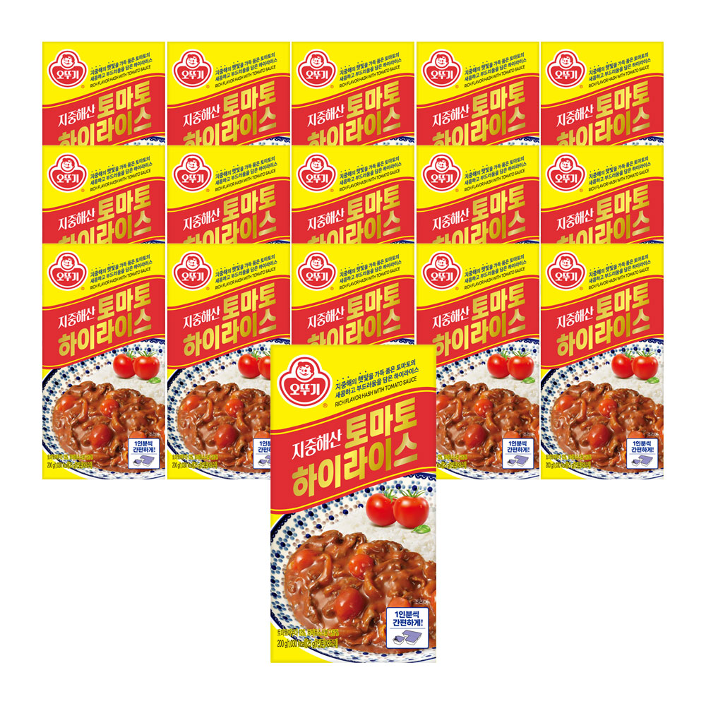 오뚜기 지중해산 토마토 하이라이스 고형 200g 16개 - 상품 이미지