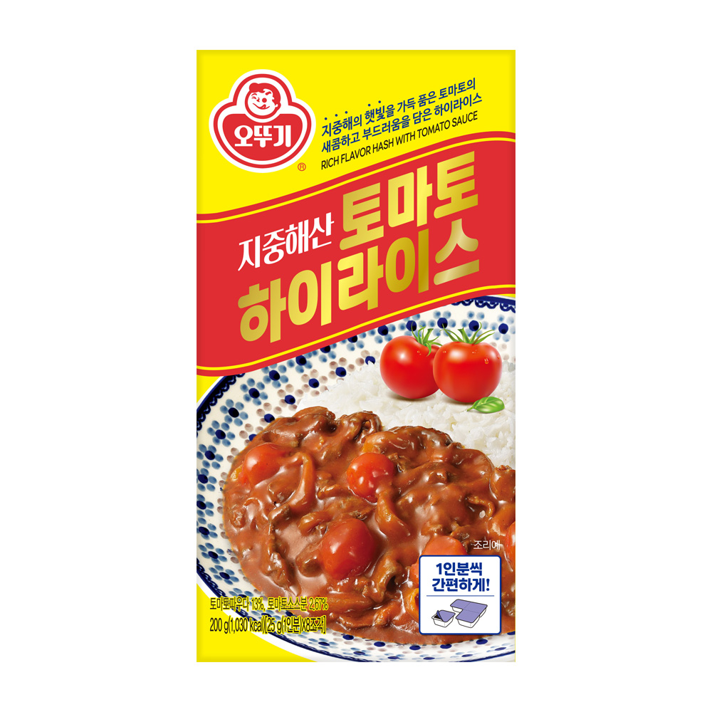 오뚜기 지중해산 토마토 하이라이스 고형 200g - 상품 이미지