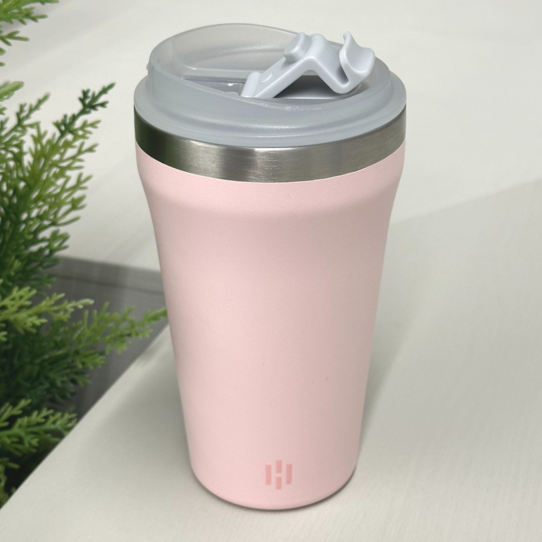 해밀로 핏락 밀폐형 소형 텀블러 얼죽아 스텐 보온 보냉 355ml, 핑크, 1개 이미지 6