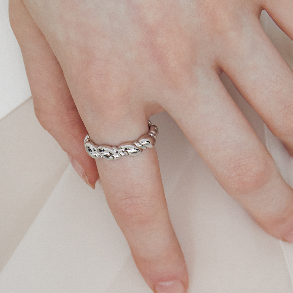 [바이이에르] [925 silver] Rope ring (Silver) BH7R56732W9 - 상세 이미지 3
