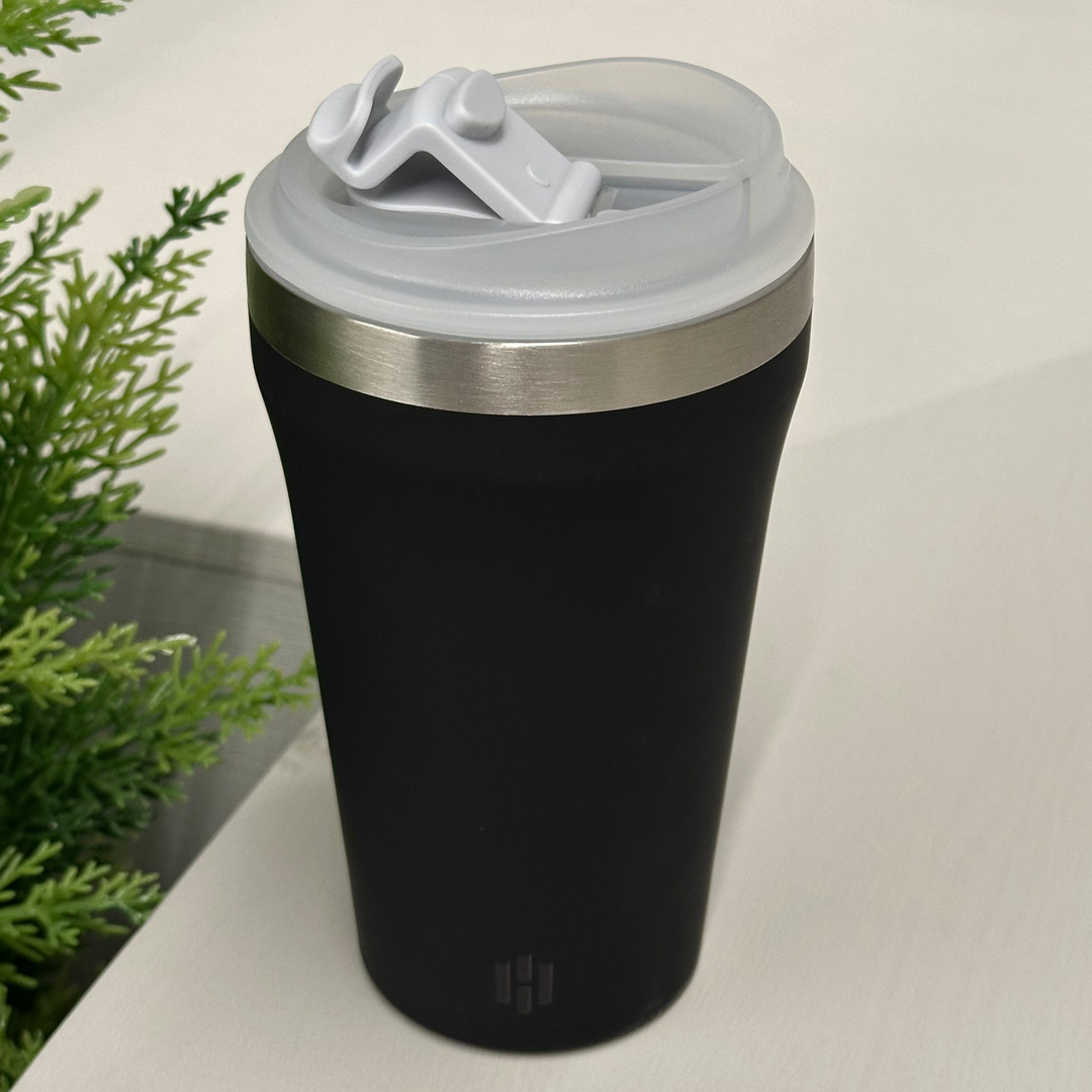 해밀로 핏락 밀폐형 소형 텀블러 얼죽아 스텐 보온 보냉 355ml, 블랙, 1개 이미지 6