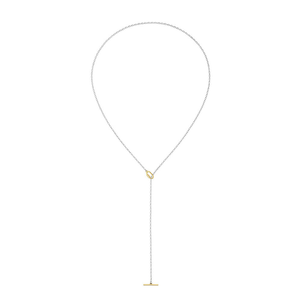 [바이이에르] [925 silver]  Mini rock toggle bar necklace (Combi) BH3N39365C9500 - 상세 이미지 3