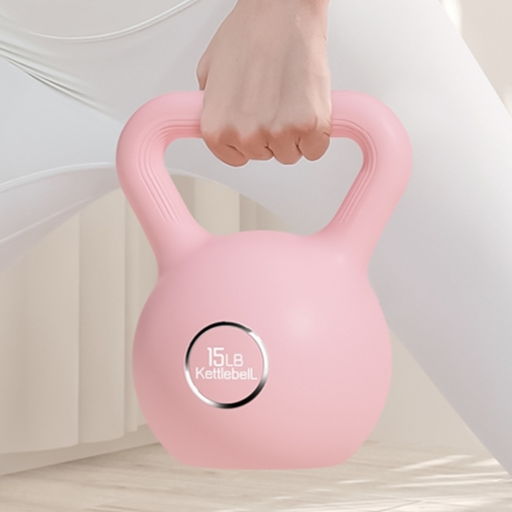 핑크 케틀벨 논슬립 와이드 손잡이 스윙벨 남녀공용 6.8kg - 상품 이미지