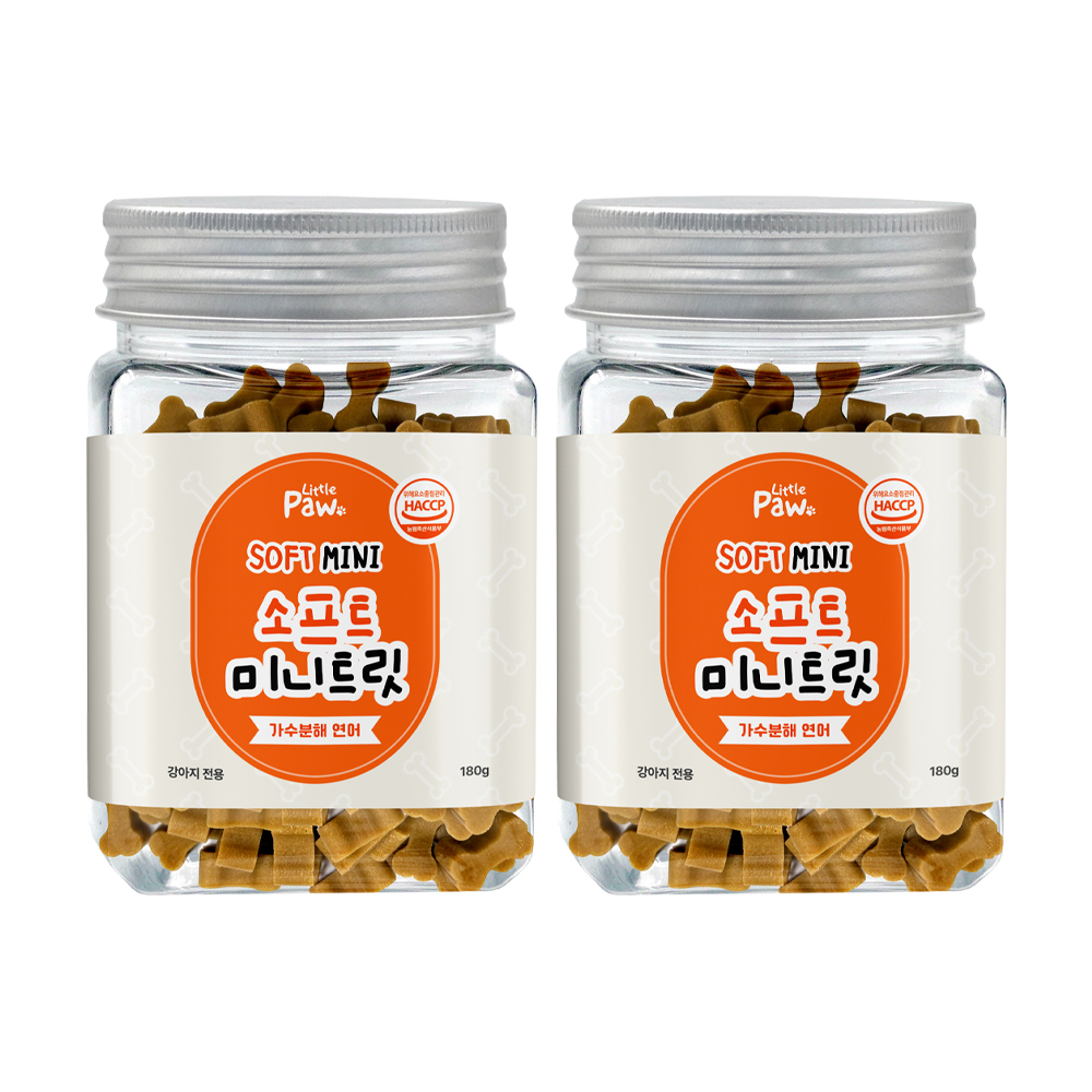 리틀포우 소프트 미니트릿 영양 간식 가수분해 연어, 180g, 4개 - 상품 이미지