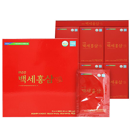 지리산마천농협 백세홍삼진 70ml x 30포 추석 구정 명절 부모님 건강선물세트 : 건강뷰티몰