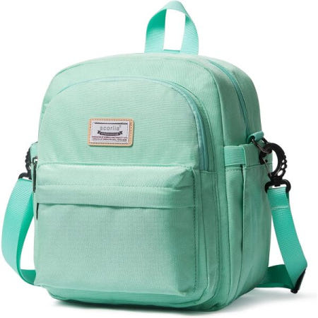 Scorlia [해외]스콜리아 단열 도시락 가방, 클래식 백팩 스타일의 여성용 토트, 사무실, 해변, 피크닉, 그리용 사이드 포켓이 있는 대형 컨버터블 쿨러 박스n