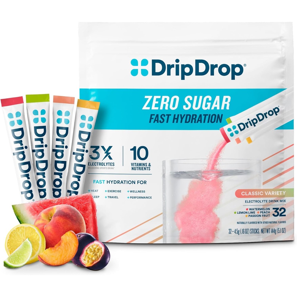 DripDrop 드립드롭 제로 수분팩 32개입 레몬 라임 수박 복숭아 패션후르츠 - 상품 이미지