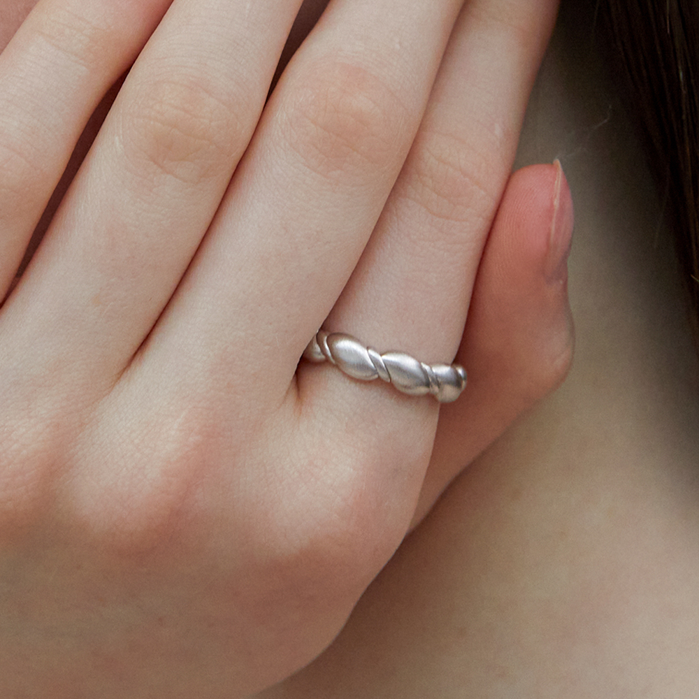 [바이이에르] [925 silver] Rope ring (Matte silver) BH7R56733M9 - 상세 이미지 2
