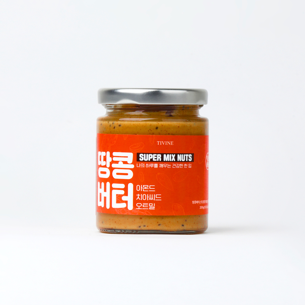 슈믹츠 땅콩 피넛 아몬드 버터 오트밀 치아씨드 슈퍼믹스너츠 스프레드 페이스트 200g - 메인 이미지