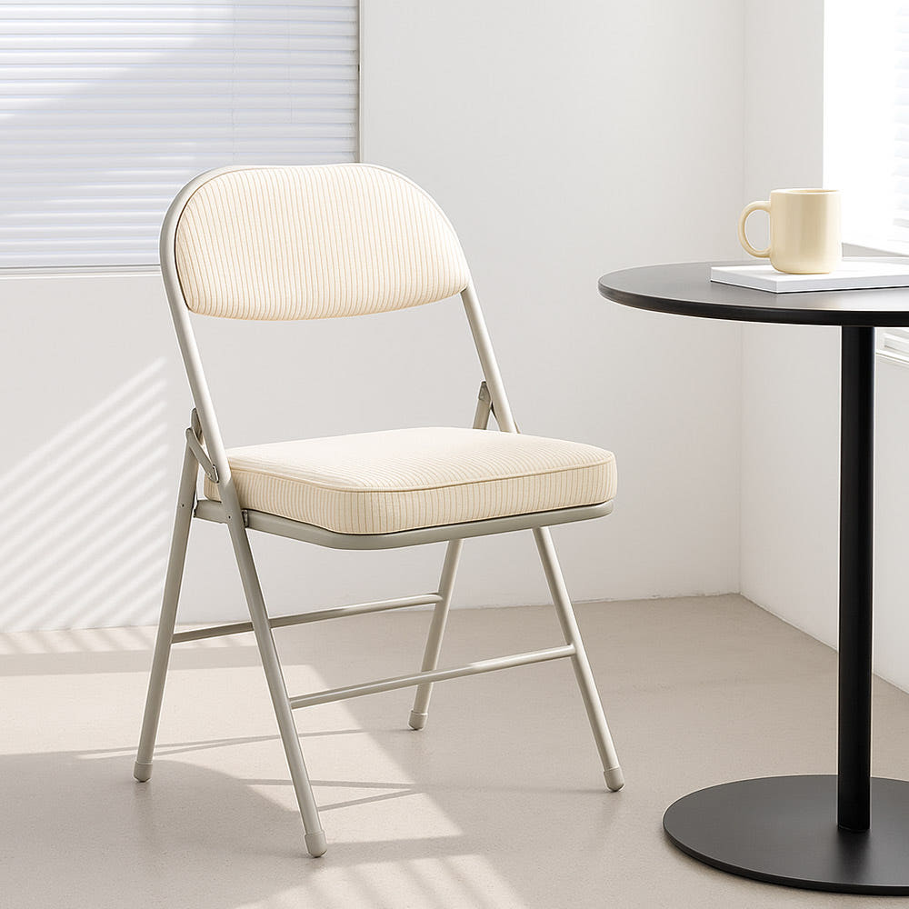 코듀로이 접이식 의자