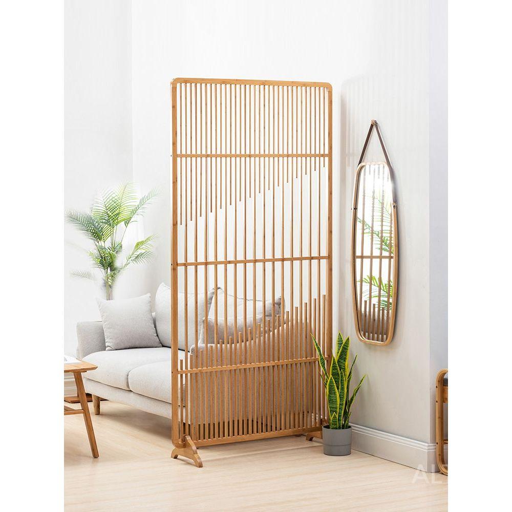 대나무 파티션 현관 이동식 거실 침실 심플 원목색 70x198cm - 상세 이미지 2