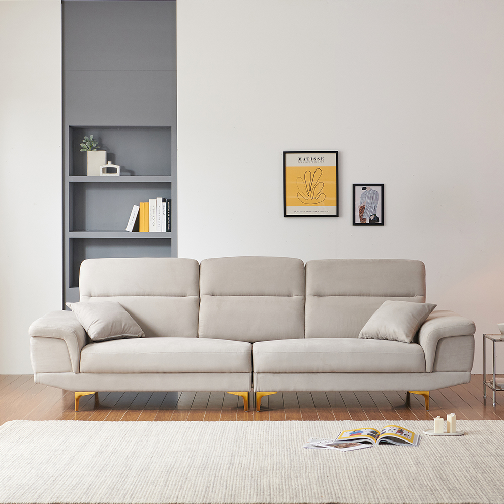 서광퍼니처 디첸 아쿠아텍스 이지클린 패브릭 4인용 소파 sk