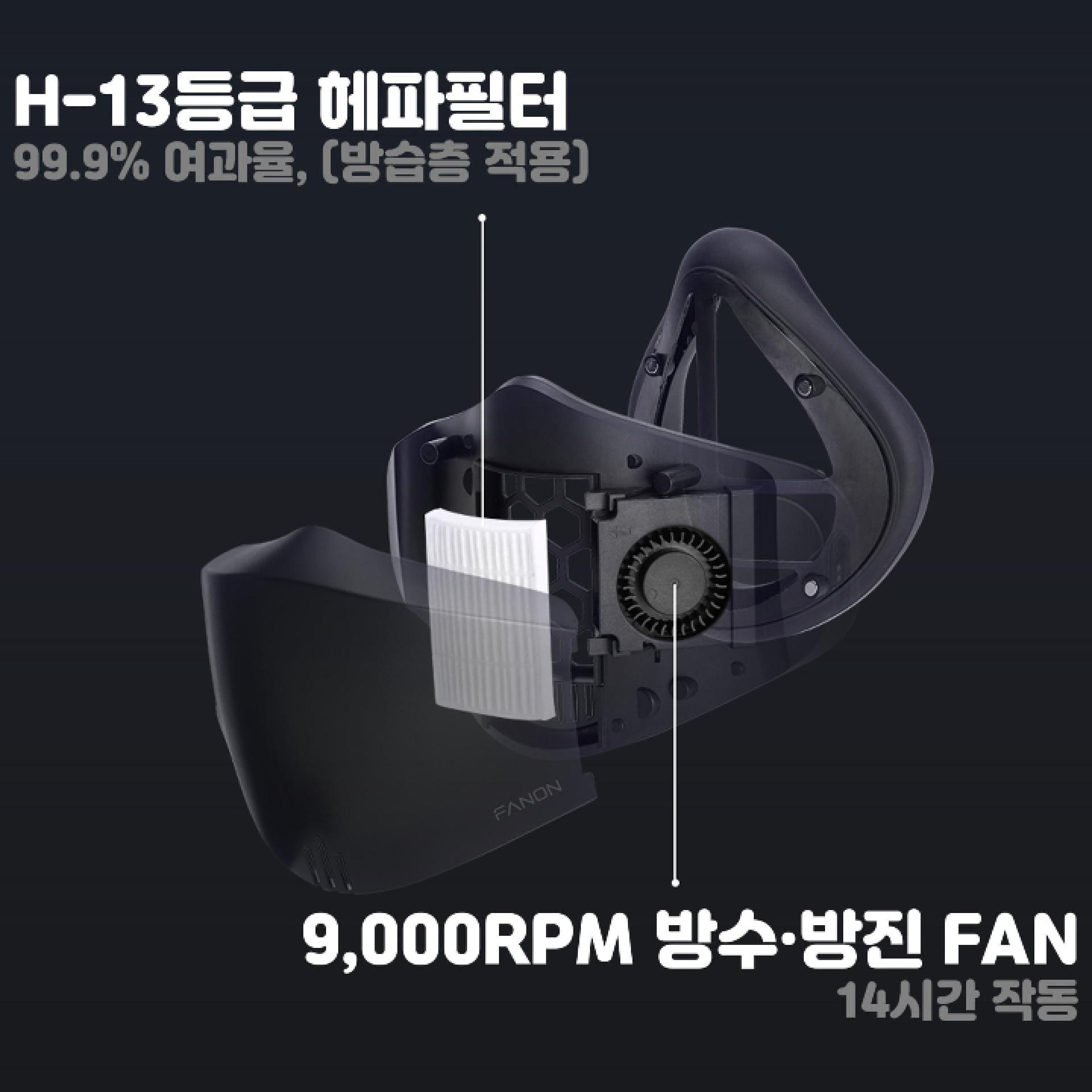 팬온 전자식 마스크 미세먼지 황사 분진 상세 이미지 4