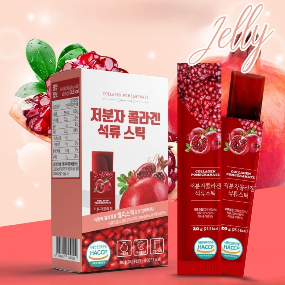 SELTH 저분자 콜라겐 석류 스틱 피쉬 프리미엄 가루 젤리 트리펩타이드 15포, 1개 - 상품 이미지