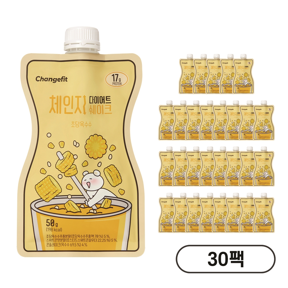 체인지핏 다이어트 고단백 쉐이크 초당옥수수, 50g, 30개 - 메인 이미지