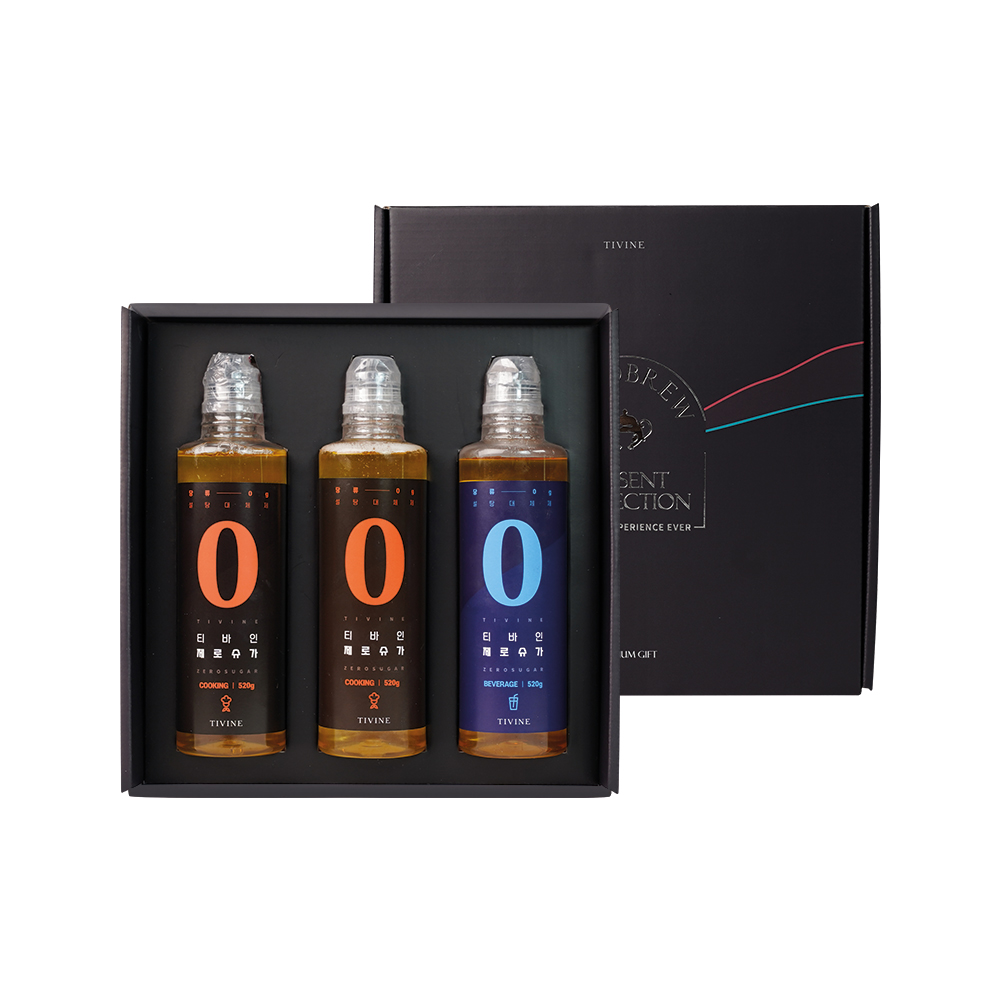 티바인 제로슈가 저당 알룰로스 시럽 추석 명절 선물세트 520g 3입 - 상세 이미지 2