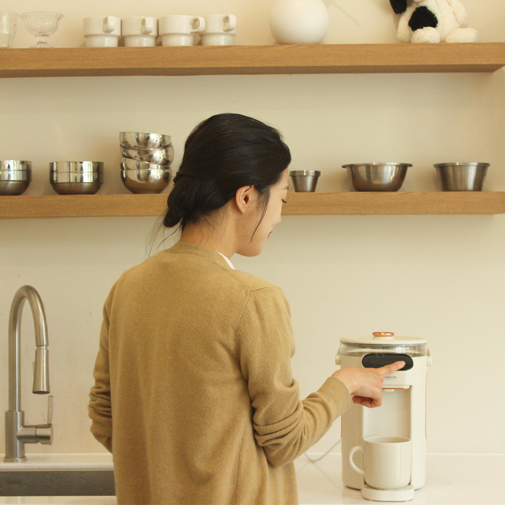 키친아트 출수형 분유포트 보온 포트 자동출수 온도조절